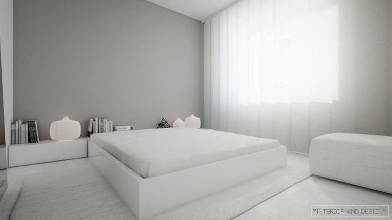 Шторы для спальні ў стылі мінімалізм 10
